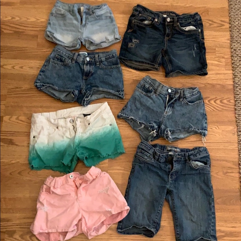 Lot of 7 pairs of Girls size 10/12 Denim shorts